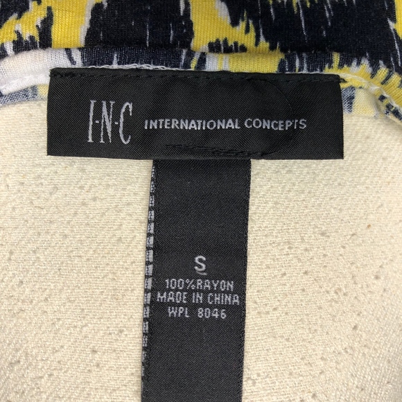INC Black Yellow and Whit Tank Top Small - Picture 5 of 6